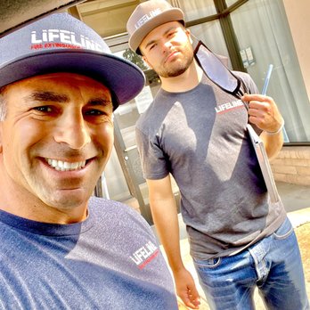 Josh Guerriera and crew in Lifeline gear on a job site